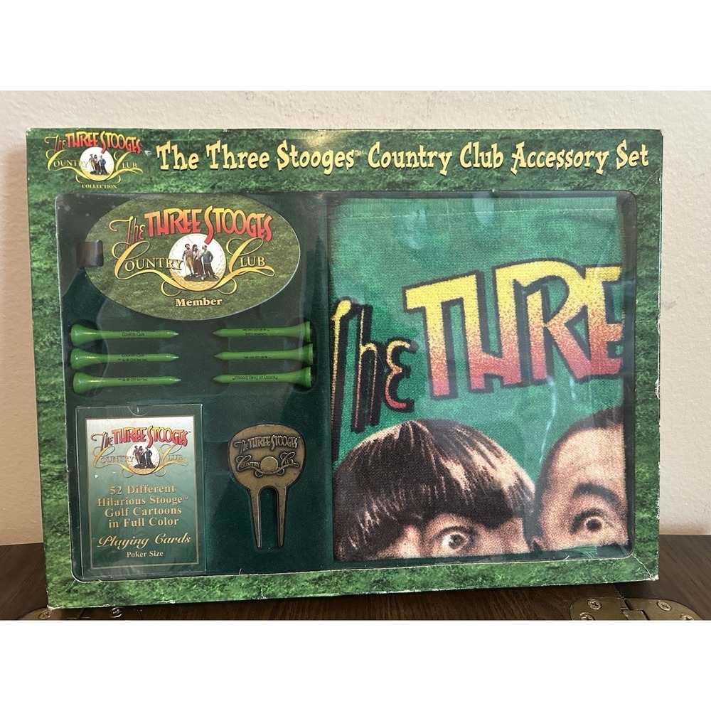 Vintage 1998 Property Of The Three‎ Stooges Country Club Golf Accessory Set